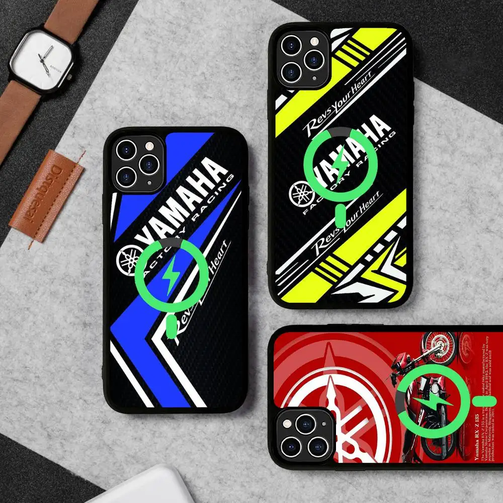 Fashion Brand Y-Yamaha For Magesafe Magnetic Wireless Phone Case For iPhone 17 Pro Max Air 13 12 Mini 16 15 14 11