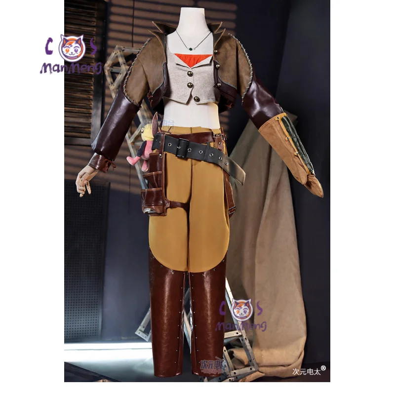 

Gemma Monster Cosplay Costume Game Hunter Cos Wilds Halloween party men women fantasy leather jacket prop glove outfit uniform