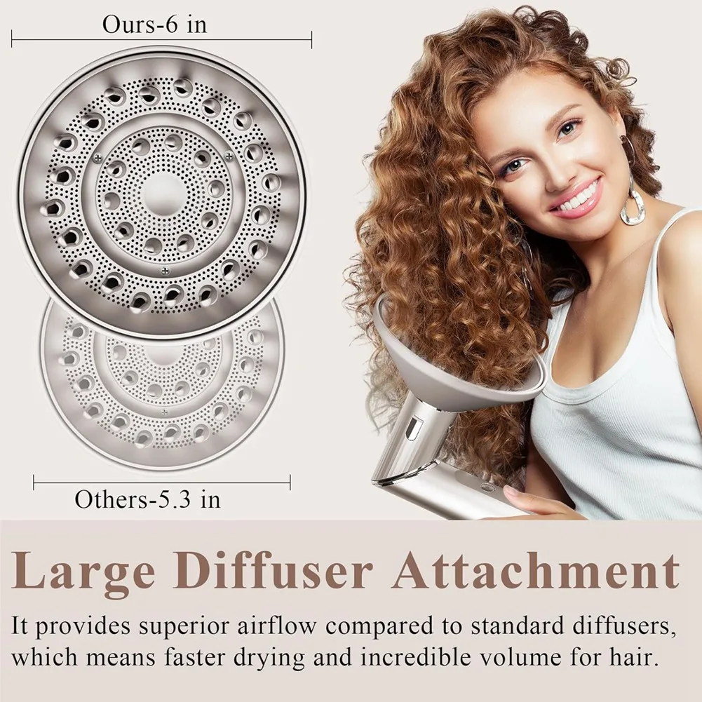 

【FITTING!】Large Diffuser Attachment For Shark Flexstyle, Upgraded Diffuser Nozzle For Dryer Faster And Define Wavy, Curly Hair