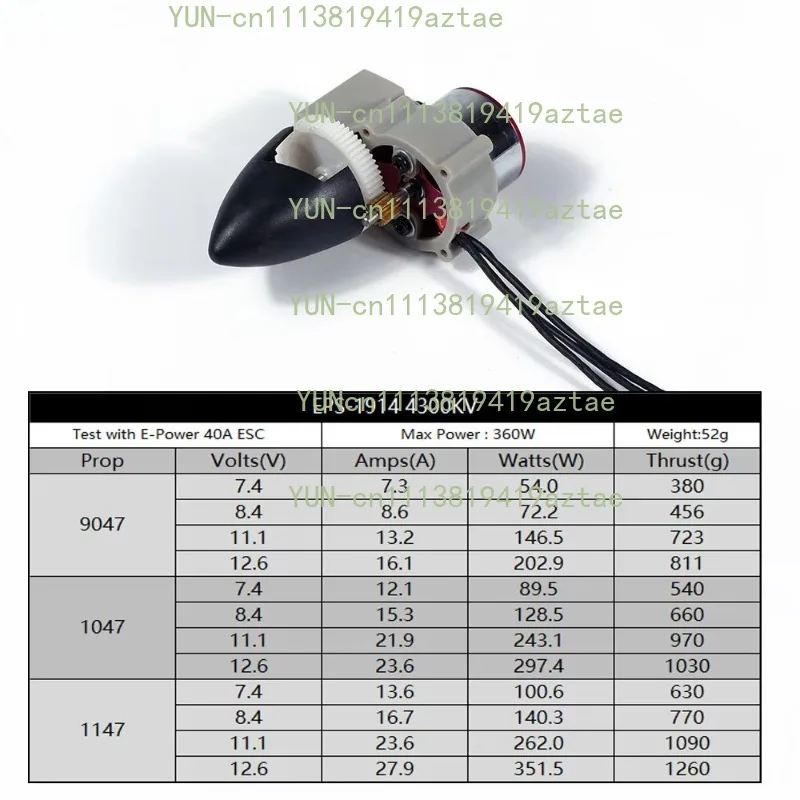 High Performance Brushless Motor with Propeller Set for Model Aircraft