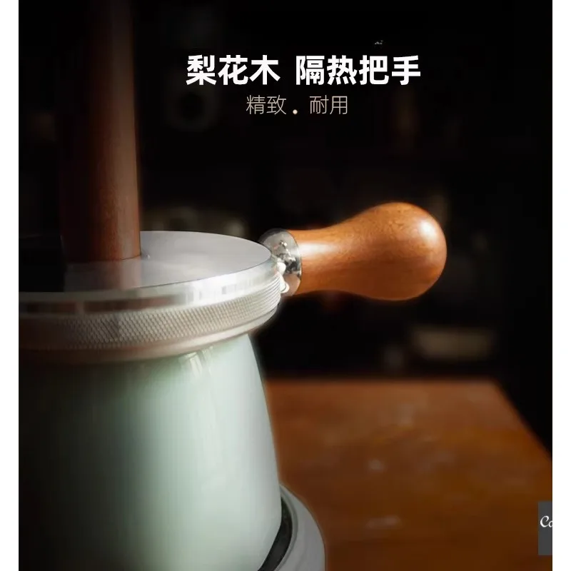 Big Pot 450ml Pneumatic 4bar Milk Frother Pneumatic Coffee Machine Steam Milk Frother Camping Flower Pulling Artifact