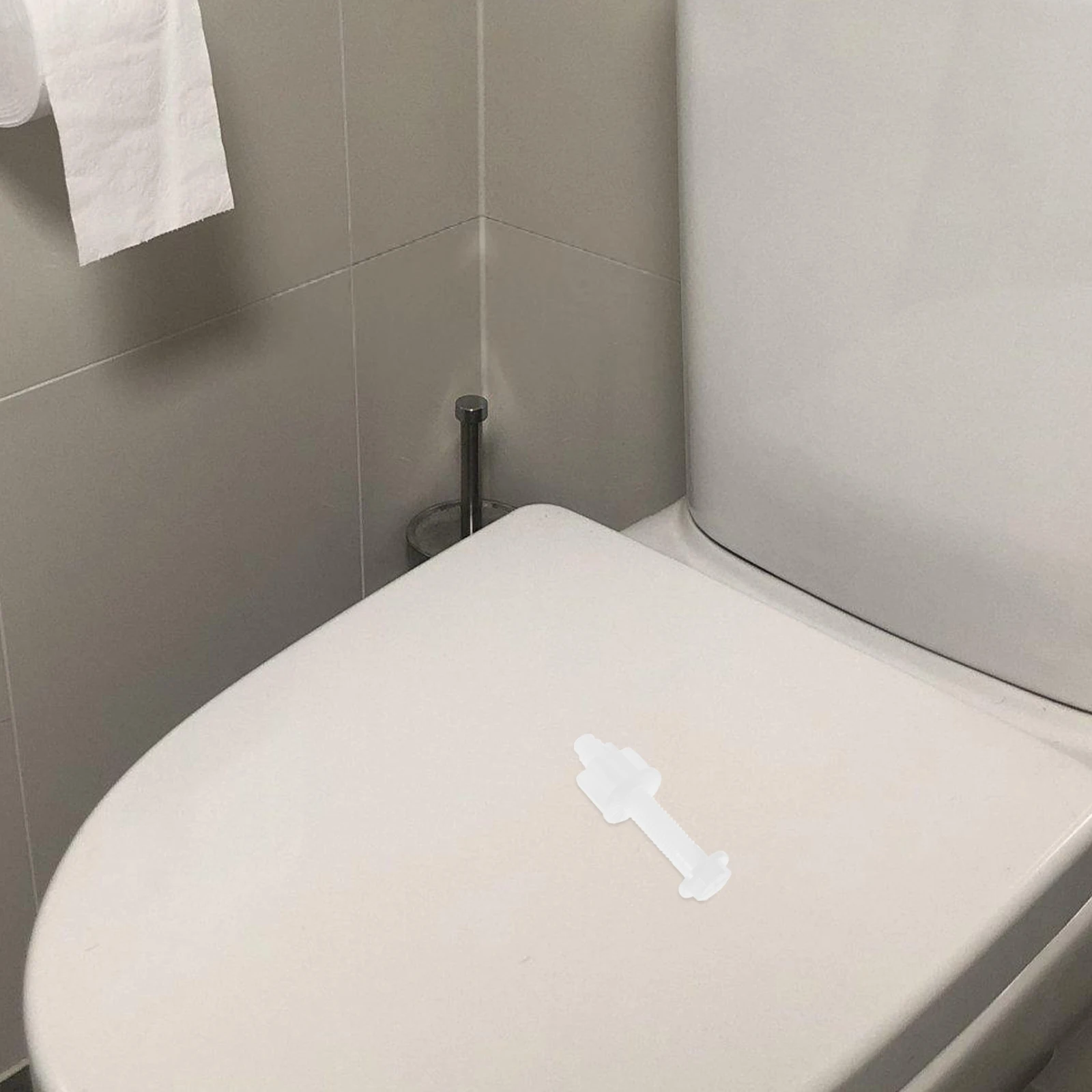 

2pcs Screws Plastic Replacement Cover Bolts Durable Pom Material Fix Kit For Bathroom Replacement Seat Hardware