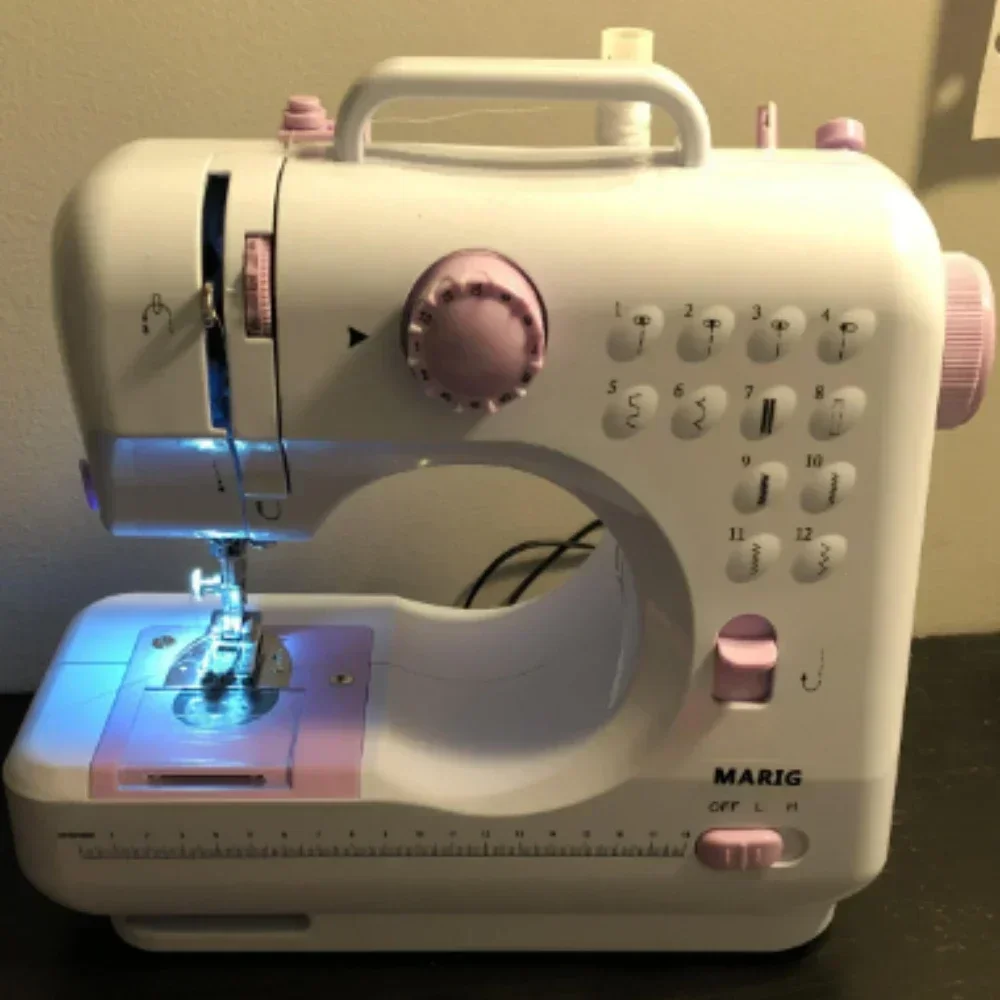 Electric Sewing Machine - Versatile Household Sewing Machine with 12 Stitch Patterns, Adjustable Speed, Covering and Repair Capa