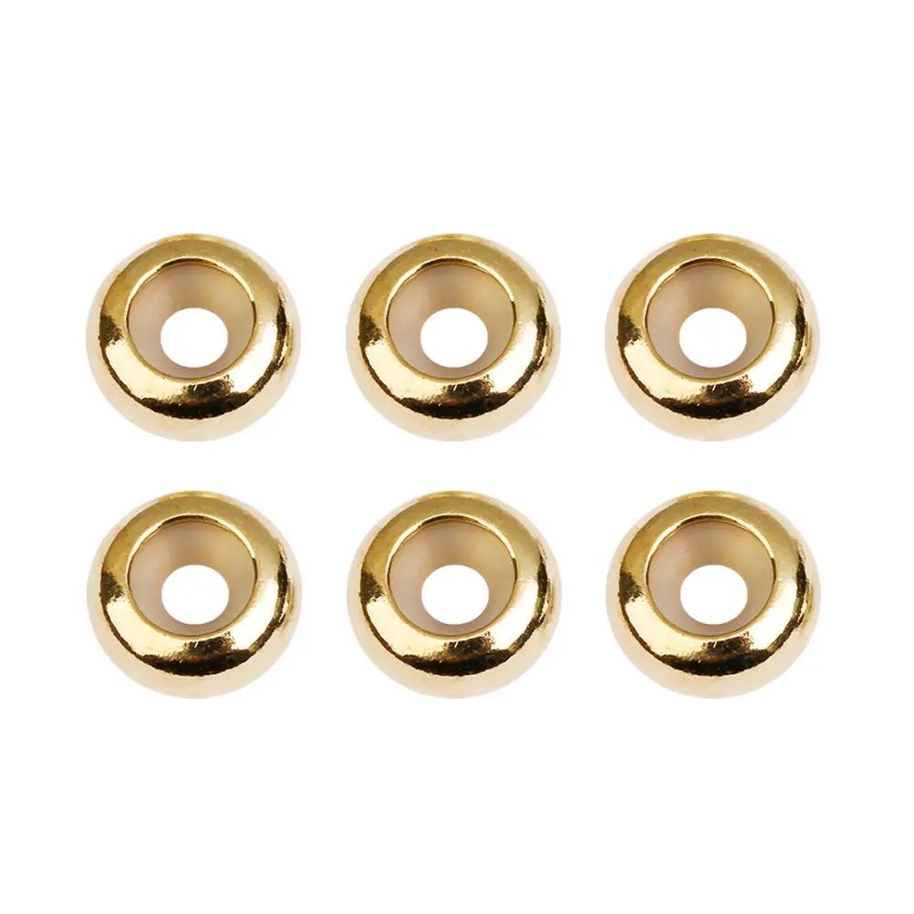 20Pcs DIY Flat Beads Copper Base Silicone Ring Insert Positioning Stopper Spacer Beads Jewelry Making Supplies for Charms