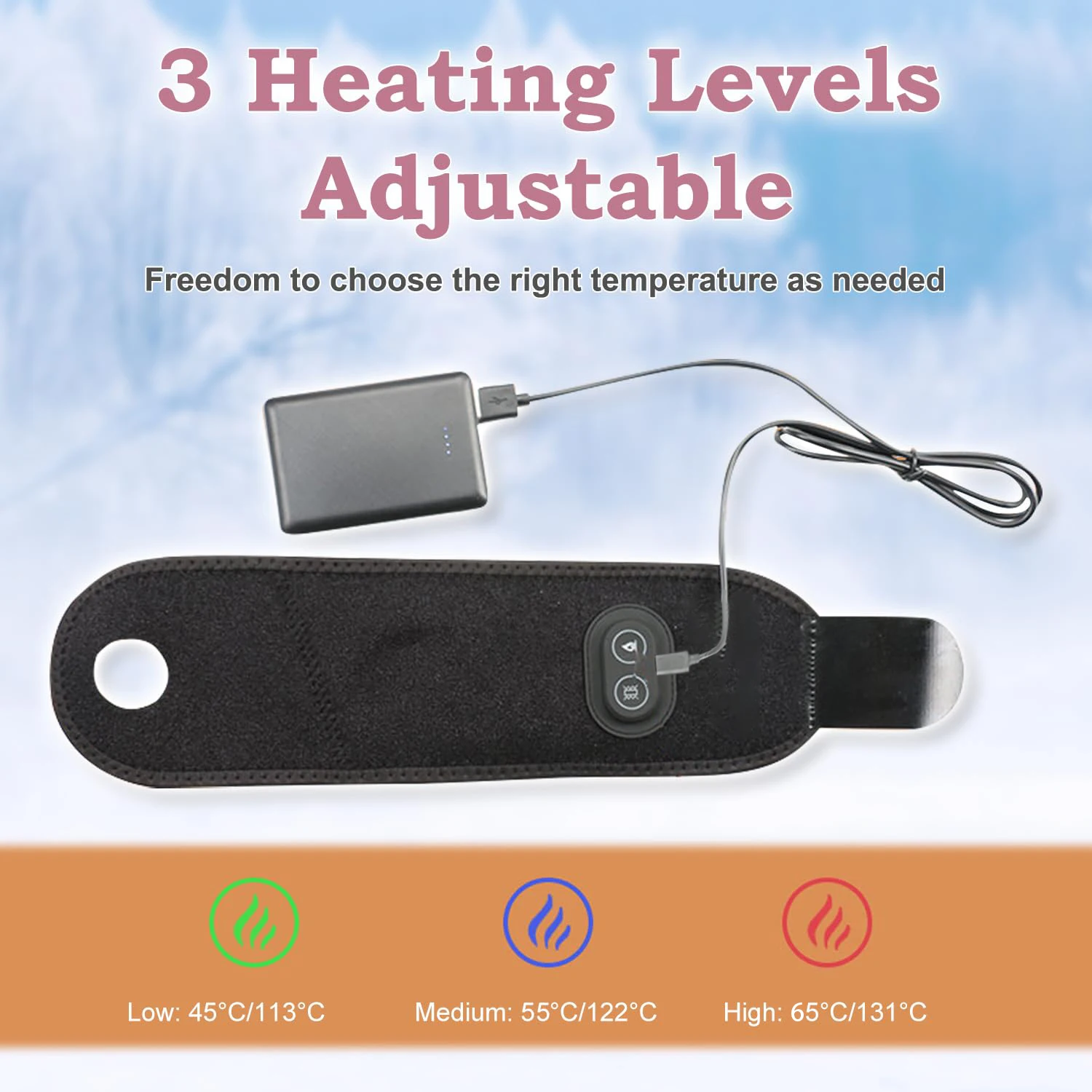 Electric Heating Wristband Vibrating Hand Massager USB Hot Compress Joints Support Belt Portable Fitness Office Protective Gear