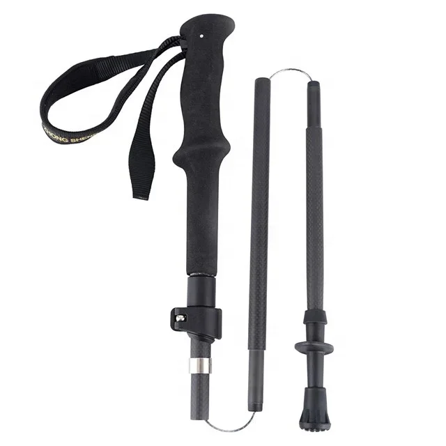 

Custom 5-Section Telescopic Folding Aviation carbon fiber Trekking poles Hiking Camping Sticks Trekking Poles