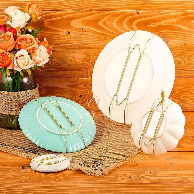 A19F-3X Plate Hangers For The Wall 6 8 10 12 Inch,Wall Plate Hangers Decorative Plate Hangers Invisible Wall Plate Holders