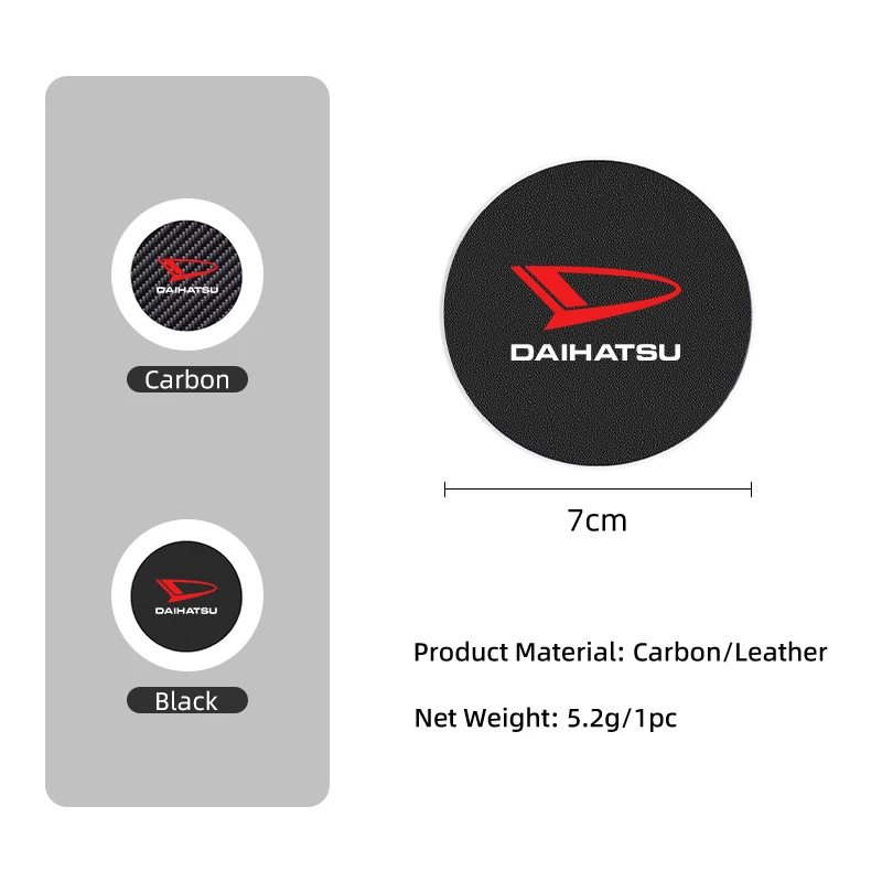 Car Coaster Carbon Mug Drinking Pad Cup Non-Slip Mat Accessories For Daihatsu Terios Sirion Mira Materia Rocky YRV Feroza C view 6