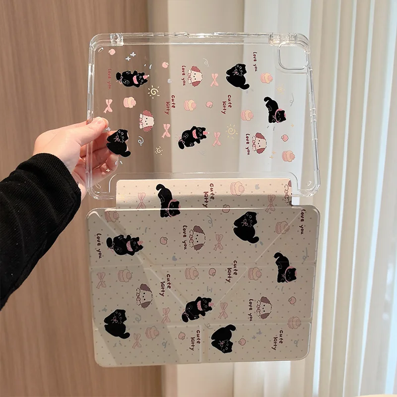 For iPad Case A16 11th 2025 10.2 9th 8th 7th Pro11 Air11 Cover Pencil Holder Funda iPad Air 5 4 10.9 Air3 10.5 Mini 6 7