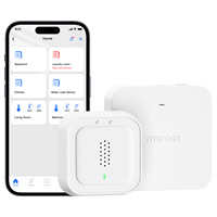Meross Homekit Smart Water Leak Sensor with Alarm System APP Control Water Leak Detector Overflow Alert Waterproof