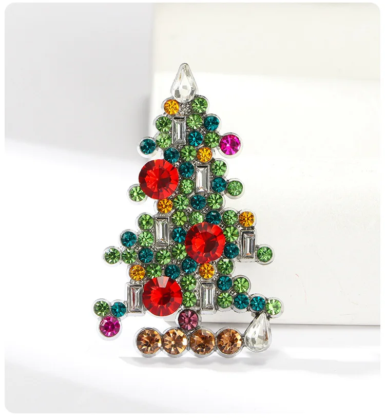

Fashionable and high-end new Christmas tree brooch Christmas holiday gift clothing accessories