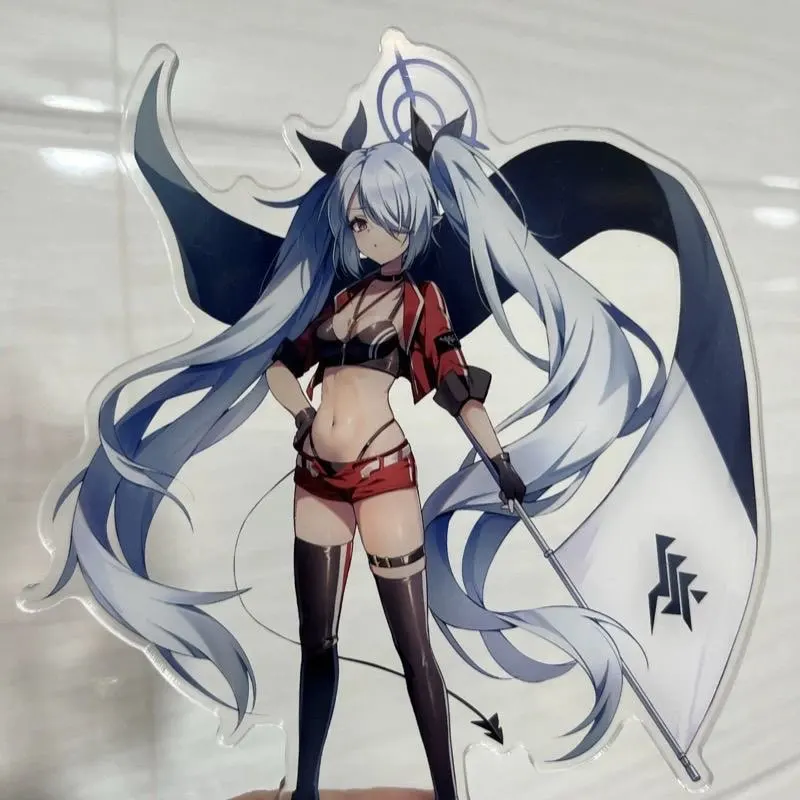 17cm Anime Blue Archive Shiromi Iori Racing Suit Acrylic Stand Figure Model Plate Cosplay Role Props Collection Desktop Decor
