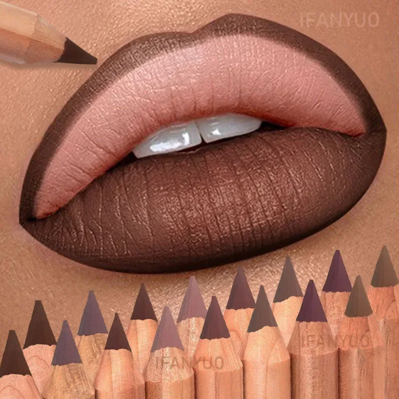 8 Color Nude Matte Lipliner Pencil Long-lasting Waterproof Lip Contour Sculpt Pen Blendable High Pigmented Lipstick Lip Liner