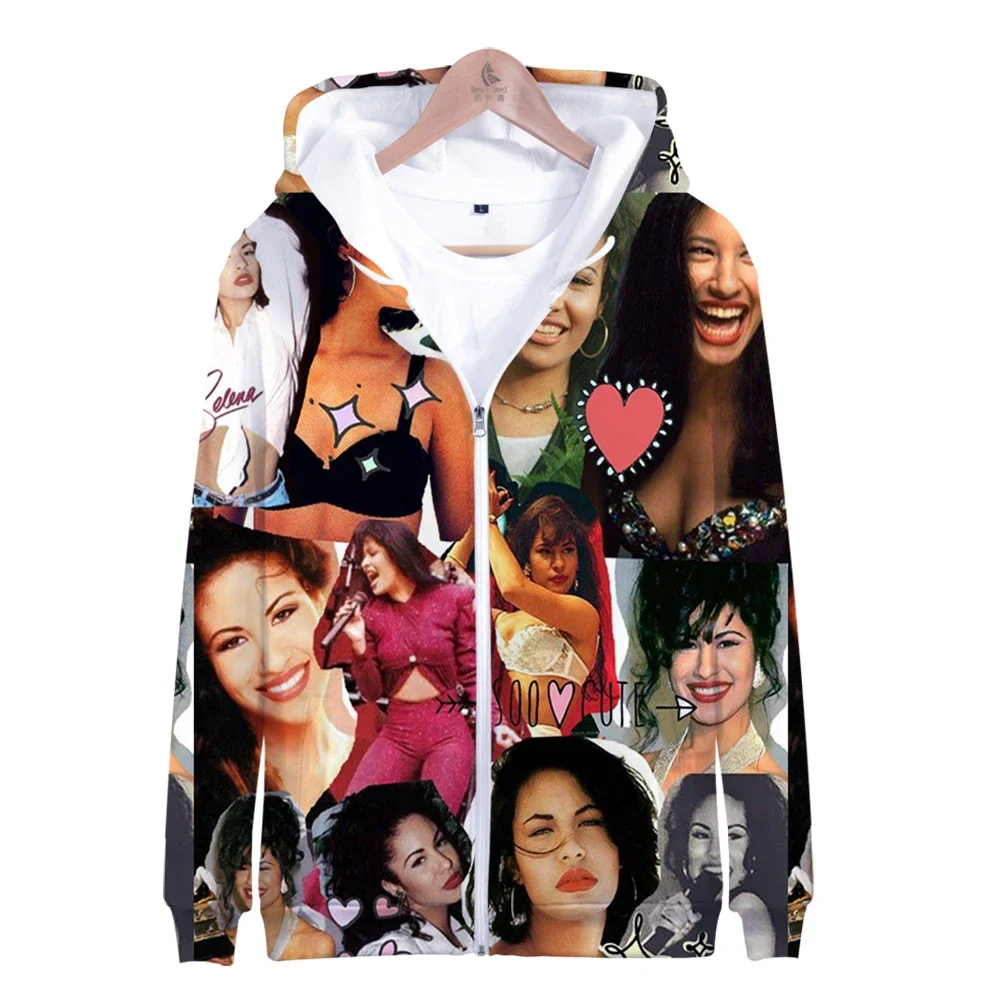 Selena Quintanilla 3D Print Zip Up Women/Men Hoodie Sweatshirt Streetwear Hip Hop Long Sleeve Zipper Hooded Jacket Outerwear