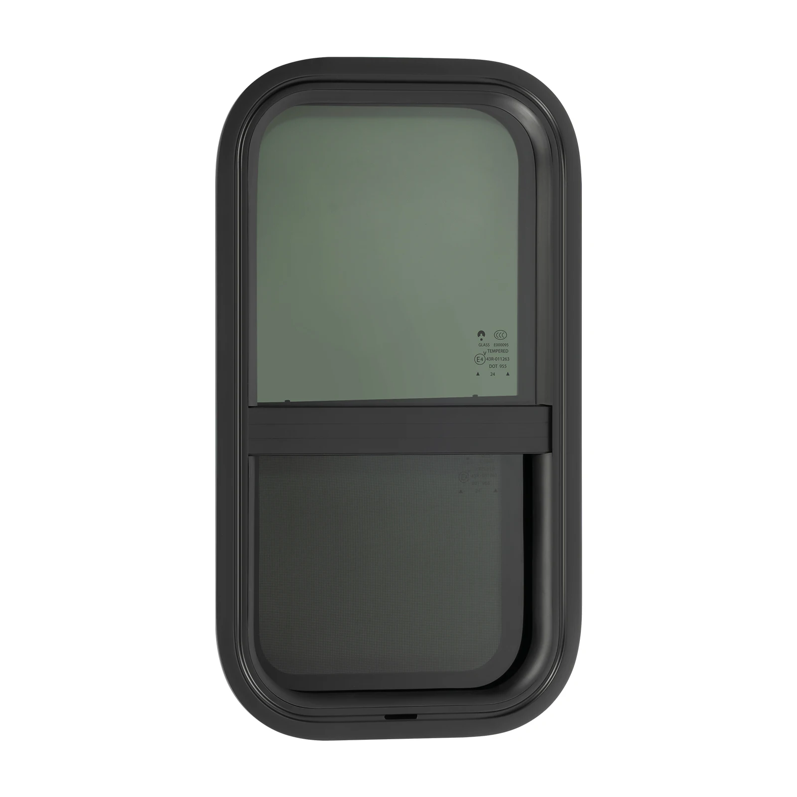 

Дверное окно автофургона Вертикальное раздвижное окно с сетчатым экраном и накладными кольцами Замена окна автофургона Подходит для прицепов Звукоснимателей