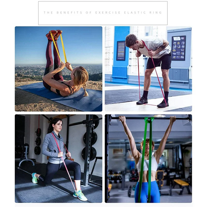 

AU13-Tough Latex Resistance Band Elastic Exercise Strength Pull-Ups Auxiliary Band Strengthening Train