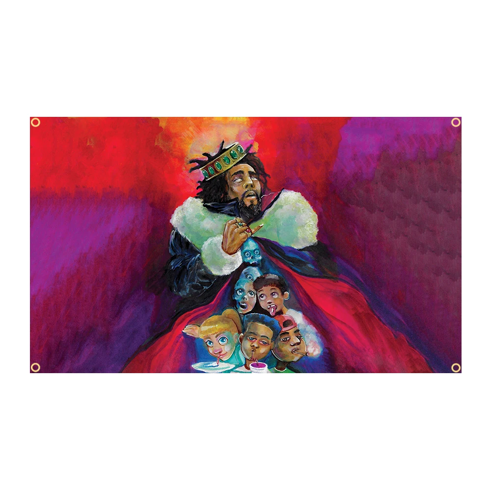 90x150cm JCole KOD Flag Music Album Tapestry Banner For Bar Beer House College Dorm Room Man Cave Tailgates And Parties