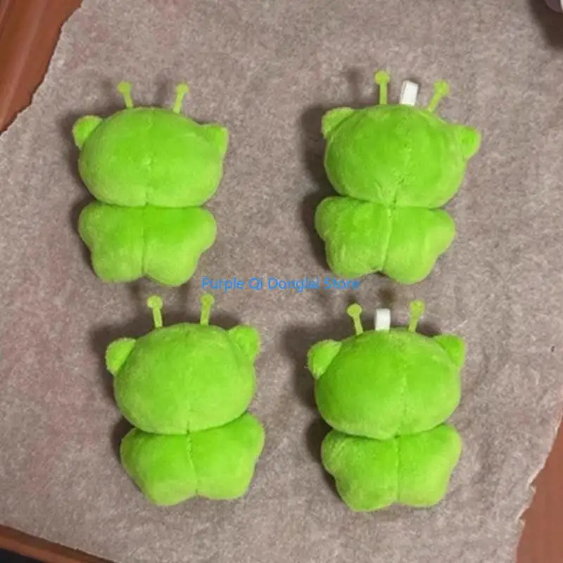 L21E Easy To Clean Washable Plush Alien Keychain Charm for Bags Backpacks Decorative Doll Hanging Decoration
