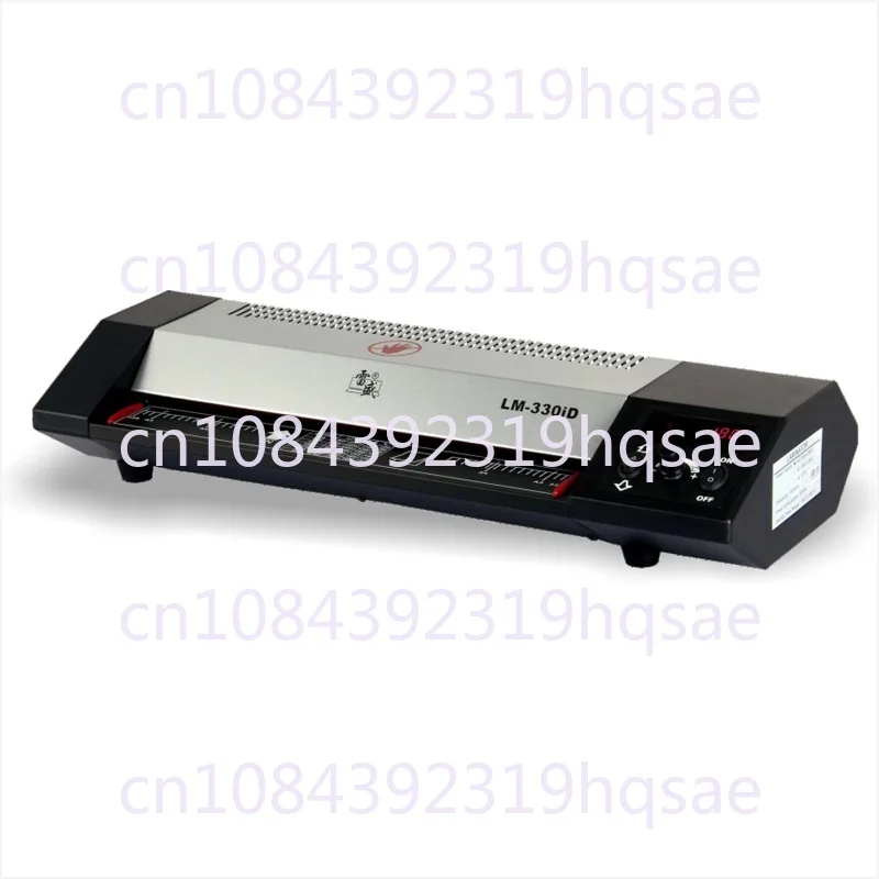 LM-330iD A3 Steel Casing Pouch Laminator Plastic-Envelop Laminator Hot and Cold Mounting Four-Axis Temperature Adjustment