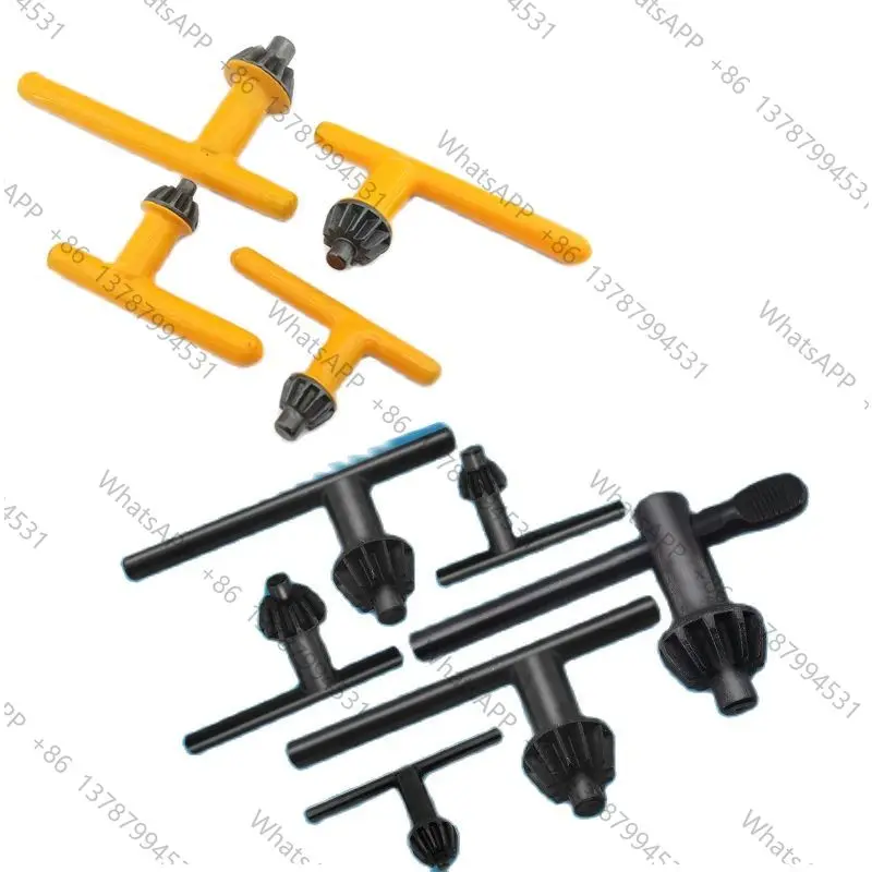 T Shaped Spanner Electric Hand Drill Chuck Key Tool Lathe Accessories 0.3-4/0.6-6/1.5-10/1.5-13/3-16/5-20 Orange Black