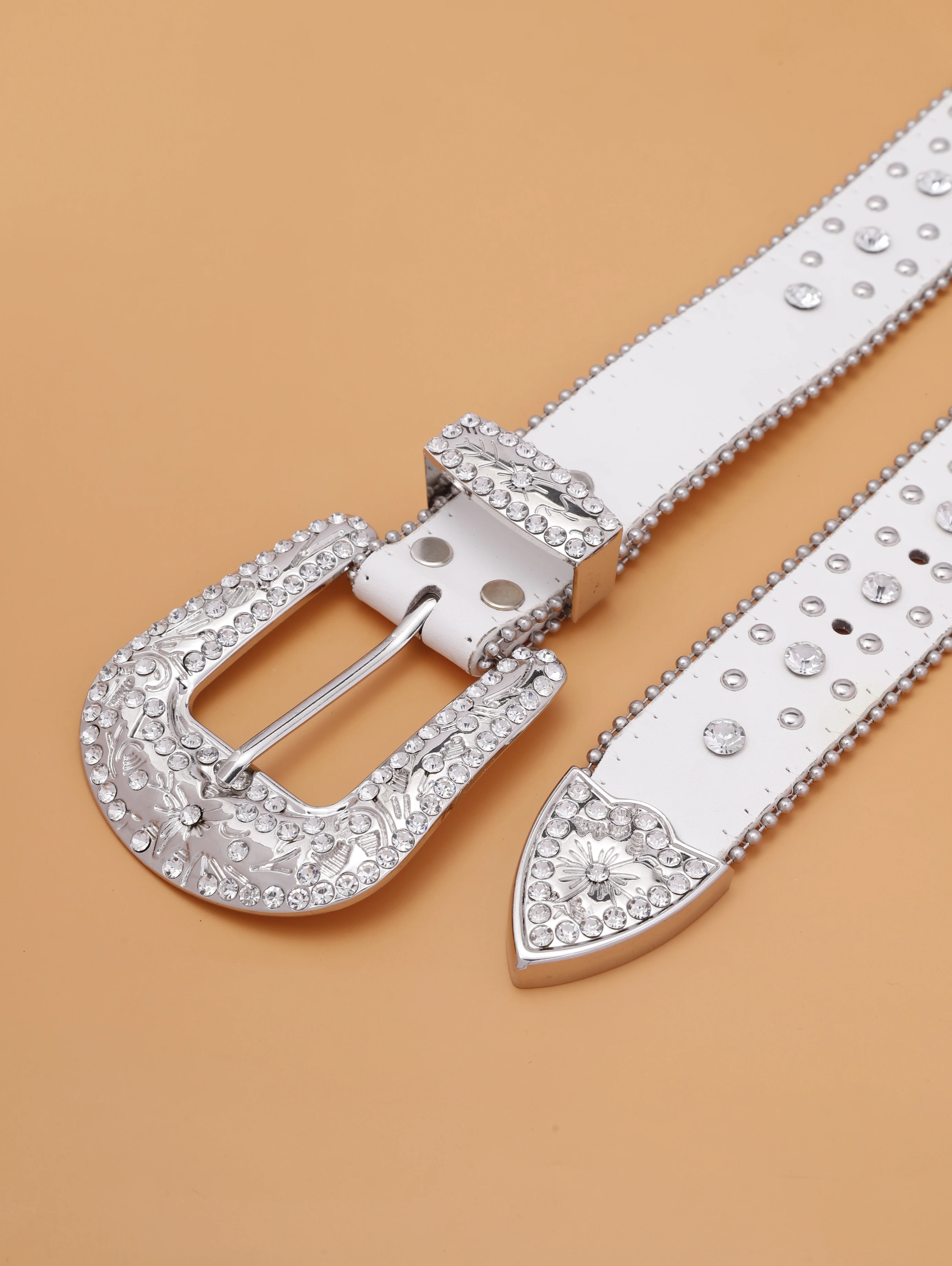 New Fashion rhinestone Belts Women PU Leather Strap with diamond Belts Western Cowboy Girls Fashion Belt for Jeans Men