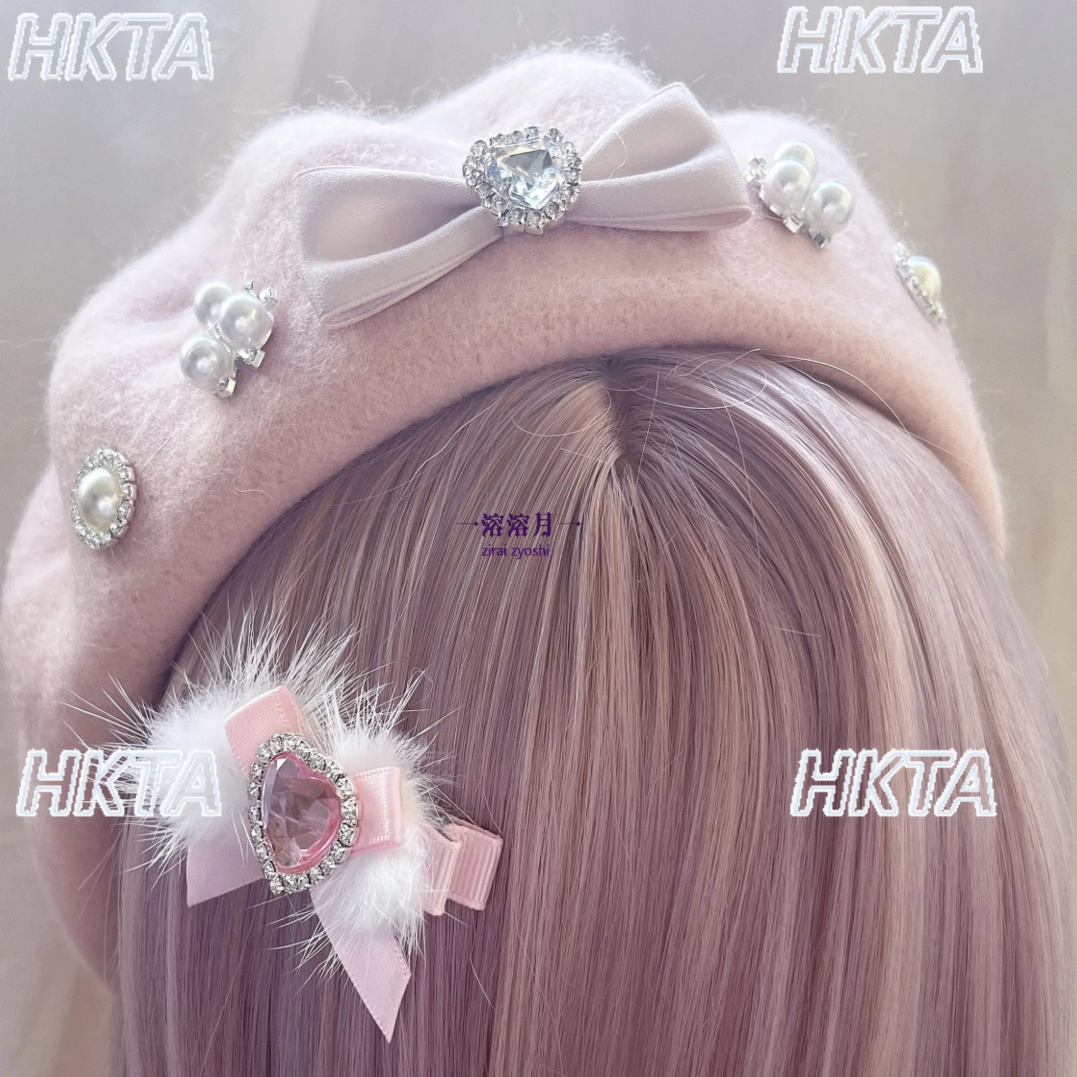 

Японский тип производства с бантом и жемчугом и стразами, милые модные элегантные береты, шляпа, женская осенне-зимняя новая пригородная черная шляпа для женщин