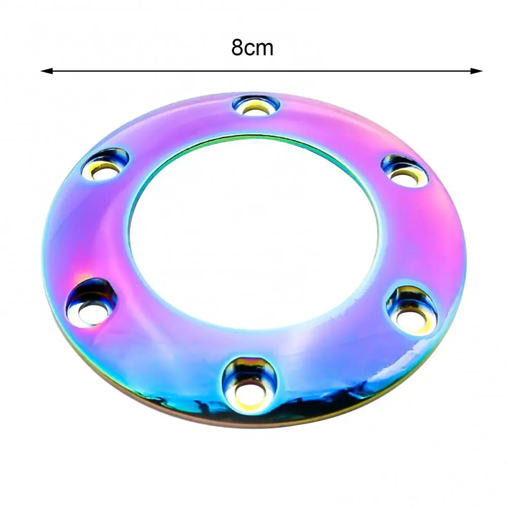 Dropshipping!!6-Hole Colorful Outer Ring Modified Racing Steering Wheel Car Horn Button Cover