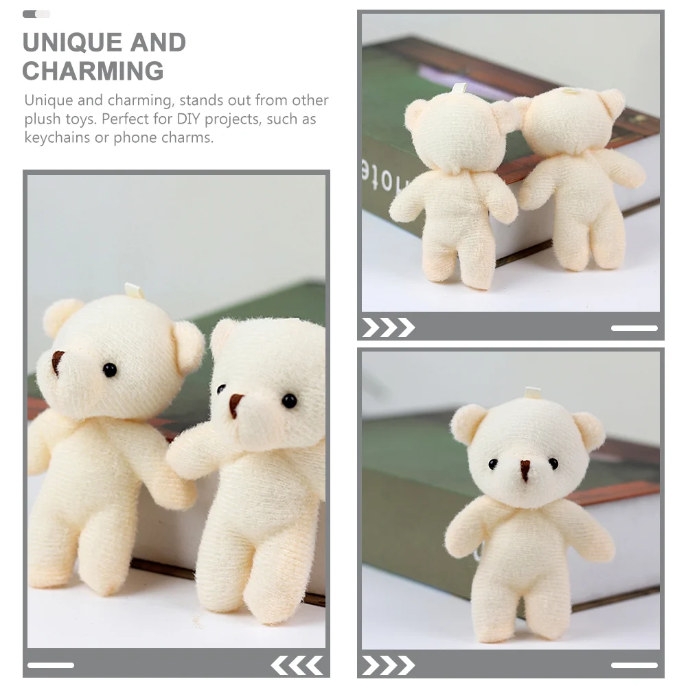 Mini Bear Multi-function Pendant Figurines Adorable Keychain Decor Hanging Baby Dolls