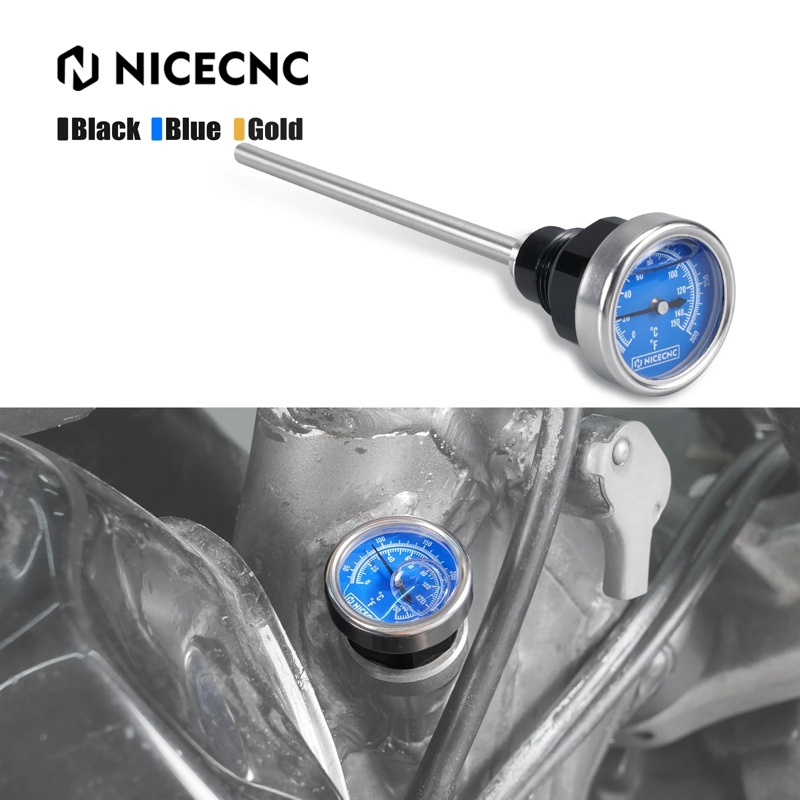 

2000-2024 2023 For Suzuki DRZ 400 S DRZ400SM DRZ400 S SM DRZ 400 S SM NICECNC Motorcycle Oil Temperature Thermometer Dipstick