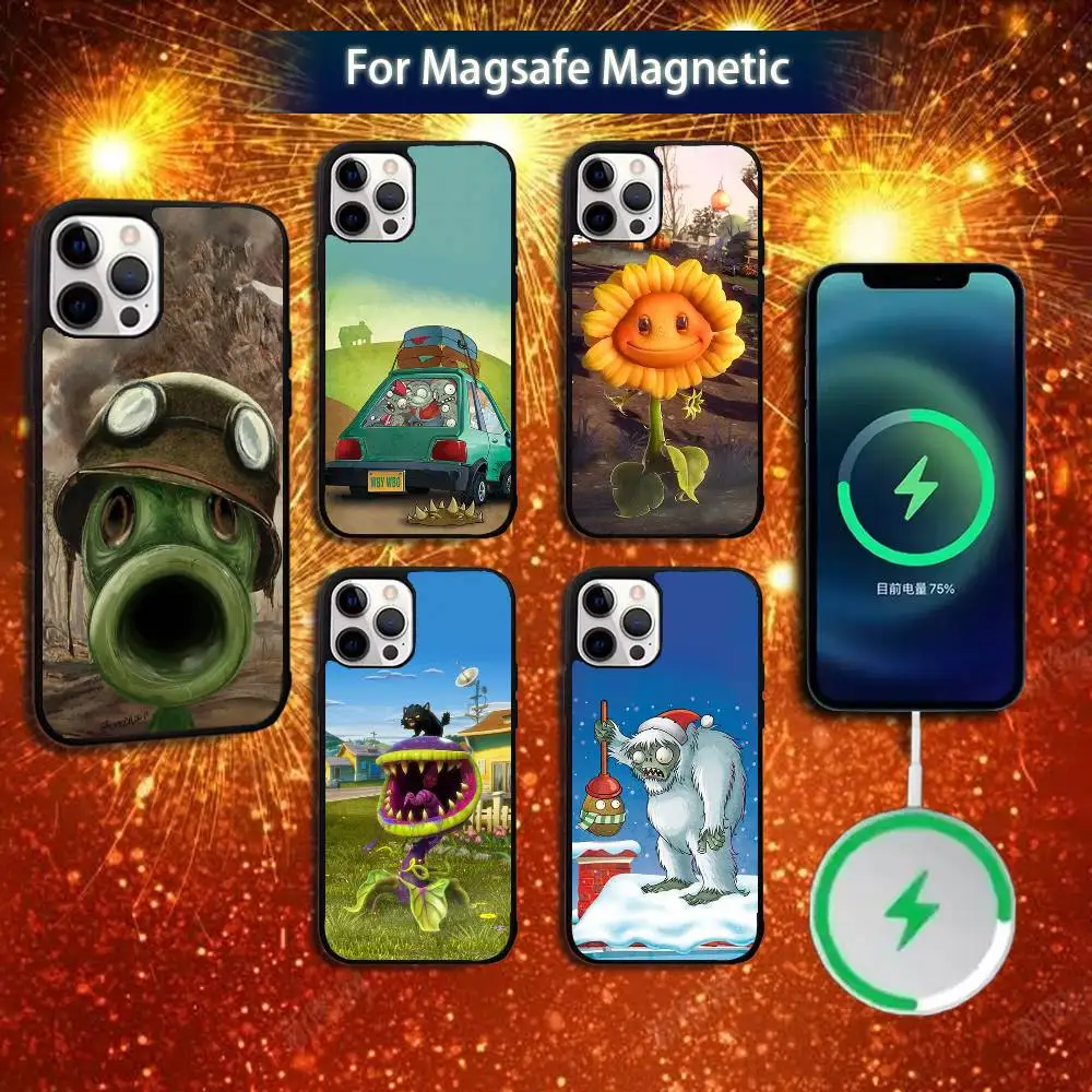 

Plants vs Game Z-Zombies Phone Case For iPhone 16e,16,15,14,13,12,11,Plus,Pro,Max,Mini Magsafe Magnetic Wireless Charging