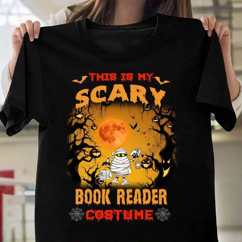 

This Is My Scary Book Reader Costume Pumpkin Halloween Gift Men Women T-shirt