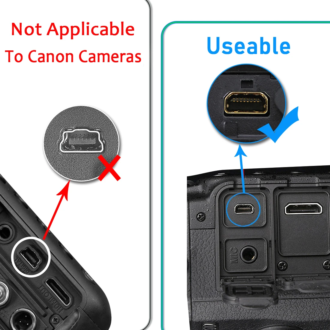 UC-E6 Digital Camera USB Data Cable Mini 8 Pin  for Nikon CoolPix Fuji Panasonic Olympus Sony 1M 1.5M