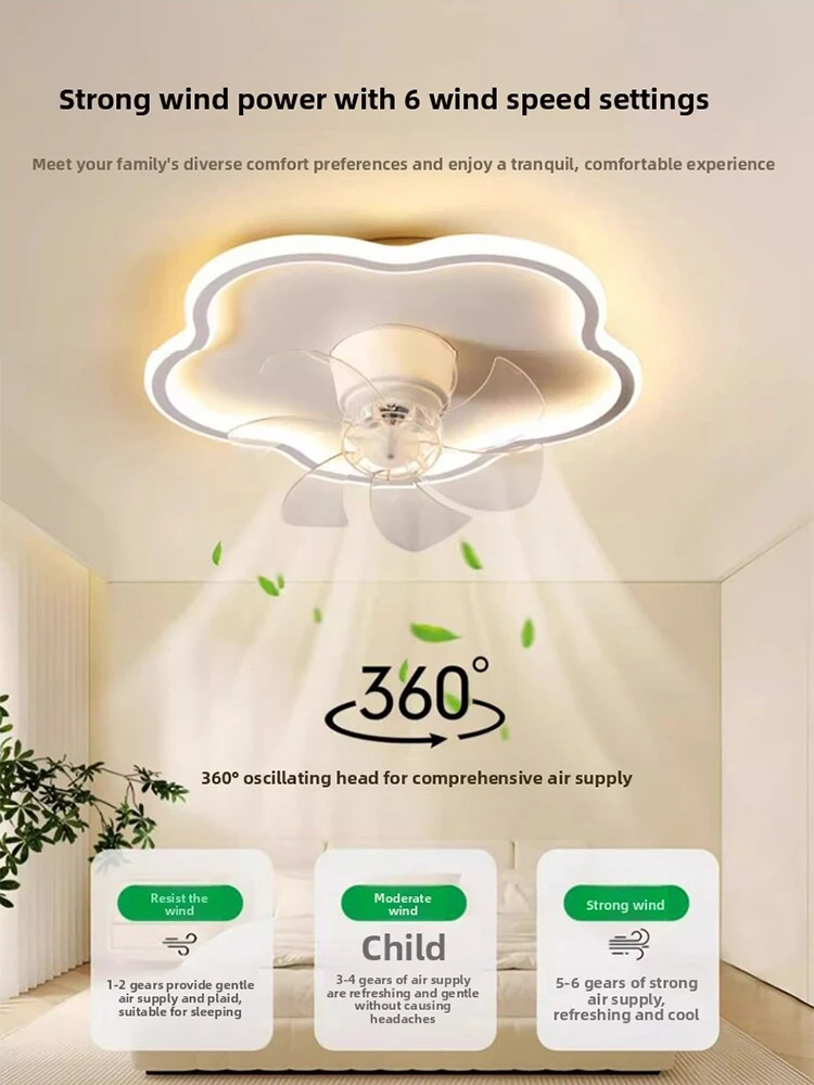 Nordic bedroom decor led lights for room Ceiling fan light lamp restaurant dining room Ceiling fans with lights remote control