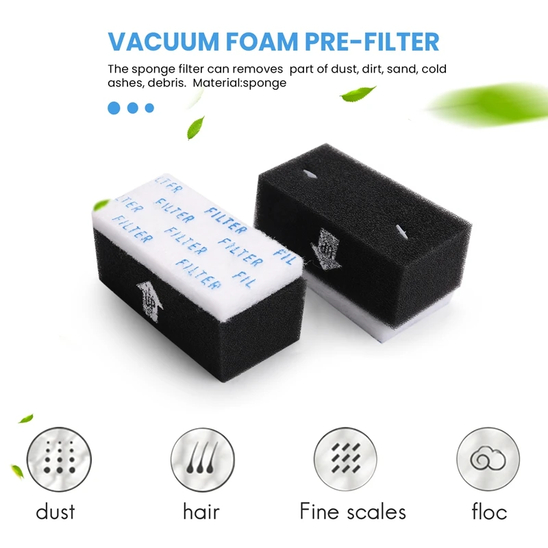 후버 임펄스 무선 진공 청소기용 교체 진공 폼 프리 필터 세트, 부품 번호 440012835, BH53020, 10 팩