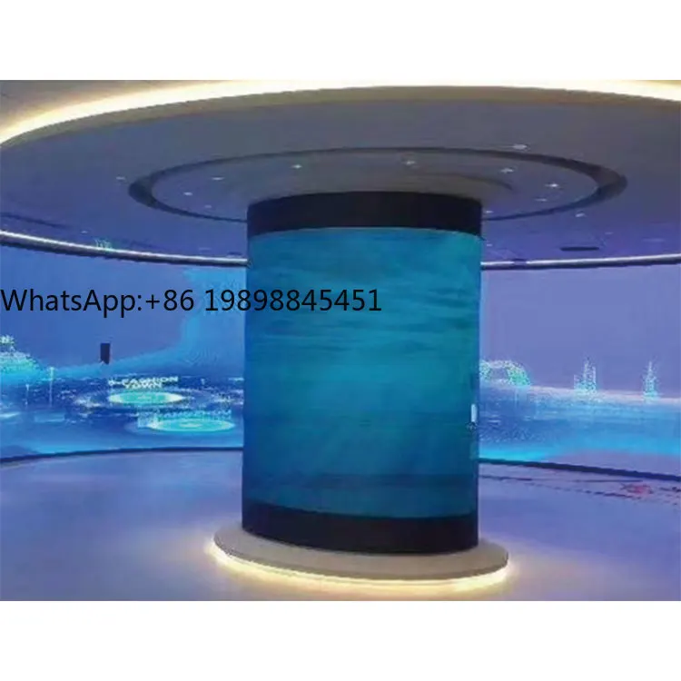 

Flexible Indoor/Outdoor LED Display Module Curved Cylindrical Advertising LED Screen for Retail Store Animation
