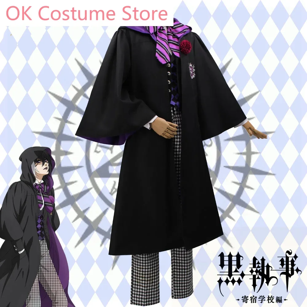 Black Butler Gregory Violet Boarding College Cosplay Costume Cos Game Anime Party Uniform Hallowen Play Role Clothes Clothing