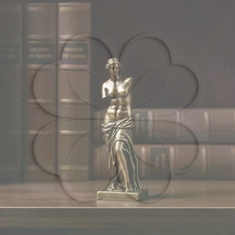 1/2Pcs Vintage Brass De Milo Statue Exquisite Carving Antique Finish Decor for Homestay Hotel Lobby Reception Desk