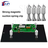 HZY Clamp Universal PCB Holder Fixtute Circuit Board Electronic Repair Platform Soldering Tool Strong Magnetic Suction Spring