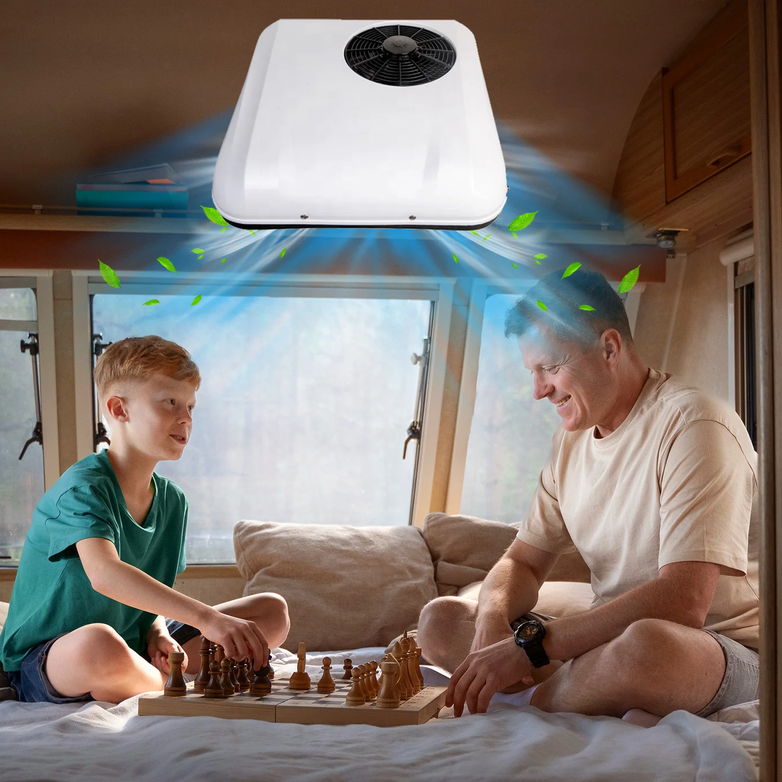 مكيف هواء للسيارة 12 فولت مكيف هواء معدل لتبريد السيارة 24 فولت مكيف هواء للشاحنة للأعمال RV Van #3