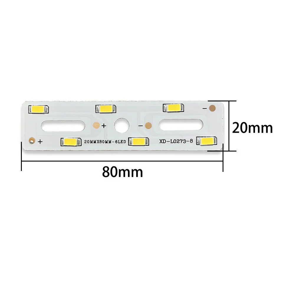 Crystal Shaped LED Patch 3w Long Strip Light Source 20x80mm Lamp Board Tube lamp Pendant Lamp White Warm White Light