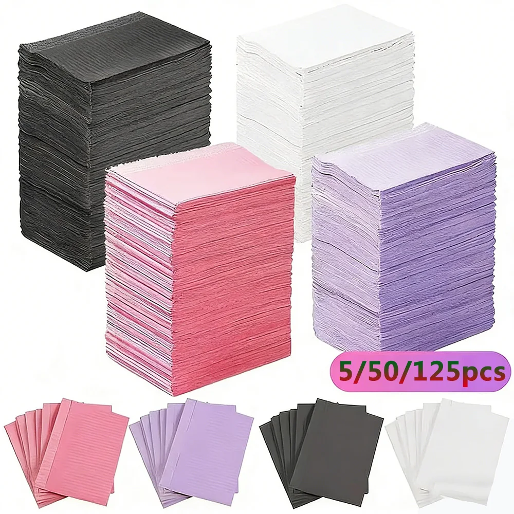 

125/50/5pcs Colorful Dental Napkins Bibs Disposable Tattoo Clean Pads 3Ply Waterproof Table Cover Medical Tray Covers Supplies