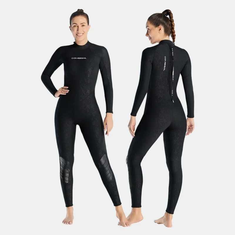 

1.5 мм Женский неопреновый гидрокостюм с задней молнией, полный костюм для дайвинга, серфинга, снорклинга, фридайвинга и плавания