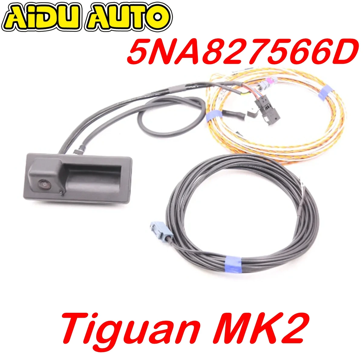 FOR MQB Tiguan MK2 Touran 5T 5NA827566D 5NA 827 566 D Rear View Camera Trunk handle Water spray Guidance Line WASH Highline