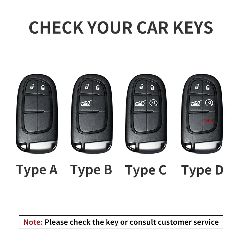 Leather Car Key Case Cover Keychain for Jeep Wrangler Commander Compass Patriot Renegade Cherokee Grand Cherokee Keyring