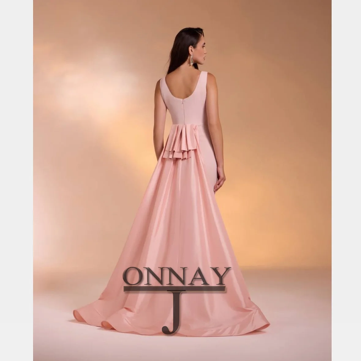 

D1016 Kuwait Scoop Prom Dresses for Women Saudi Arabric Gala Ankle Length Bespoke Pageant Wedding Party Guest Customized