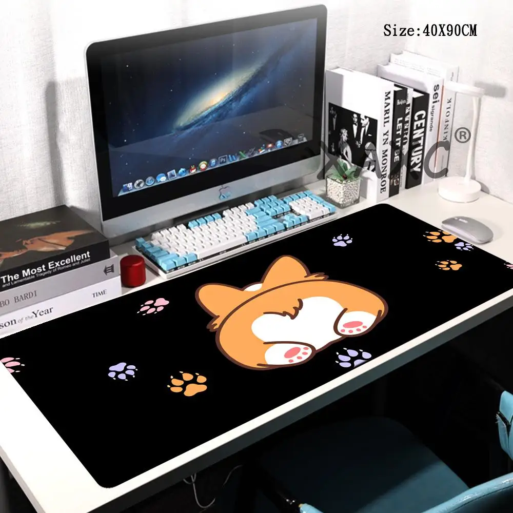 

HYBXAXC Corgi Cute Dog Mouse Pad New Extended Desk Mat Non Slip Durable Rubber Base Stitched Edge Gaming Pc Desktop Mice Mat