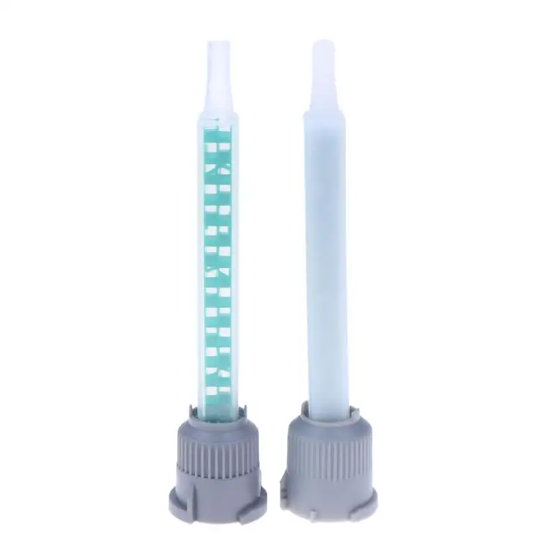 10pcs Epoxy Adhesive Mixing Nozzle Static Mixing Nozzle MB5-16L Mixing Tube (1:1Ratio) For AB Glue Gun Liquid Mixer