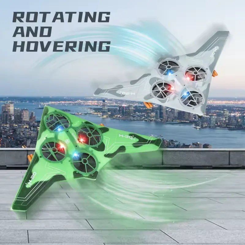 V19 RC Airplane Foam Glider Model 4-AXIS UAV Strategic Stealth Bomber Style B2 Stunt Fighter Remote Control Aircraft Toy Gift