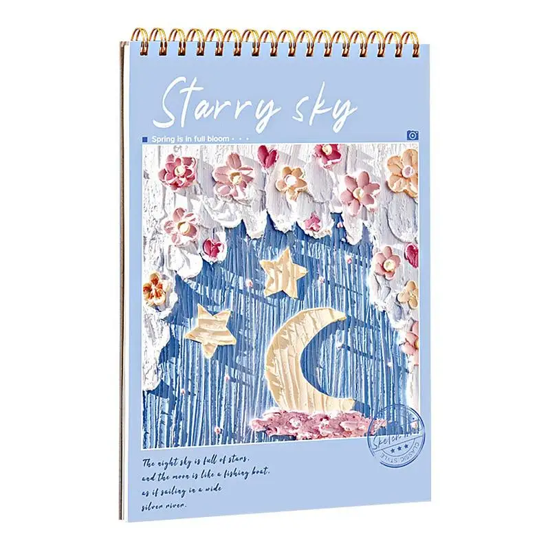 Cuaderno de bocetos profesional A4 engrosado pintado a mano, dibujo de Graffiti, cuaderno de bobina en blanco para arte, suministros escolares para estudiantes