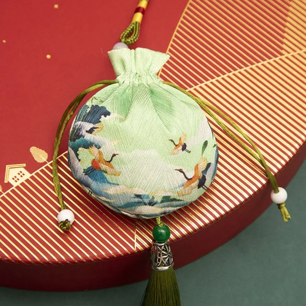 

Portable Cloth Tassel Flower Hanging Decoration Drawstring Chinese Style Storage Bag Empty Sachet Purse Pouch Women Jewelry Bag